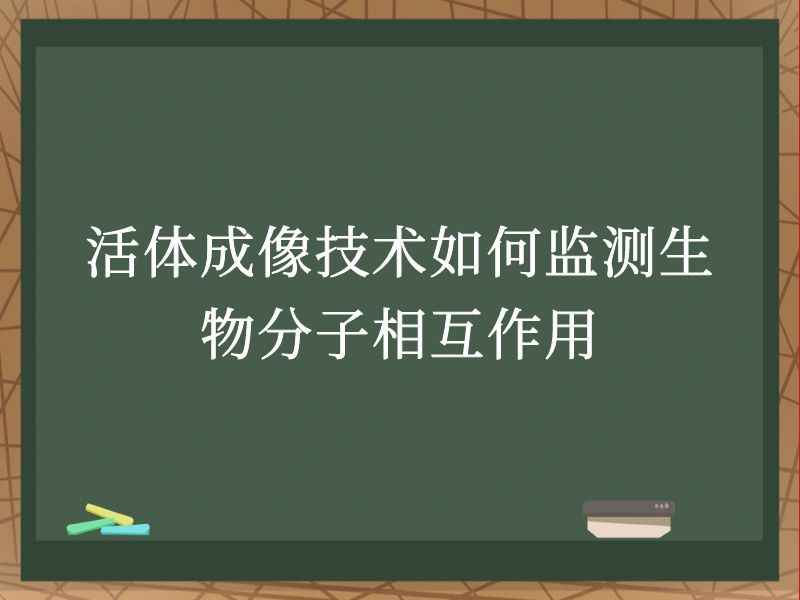 活體成像技術(shù)如何監(jiān)測生物分子相互作用